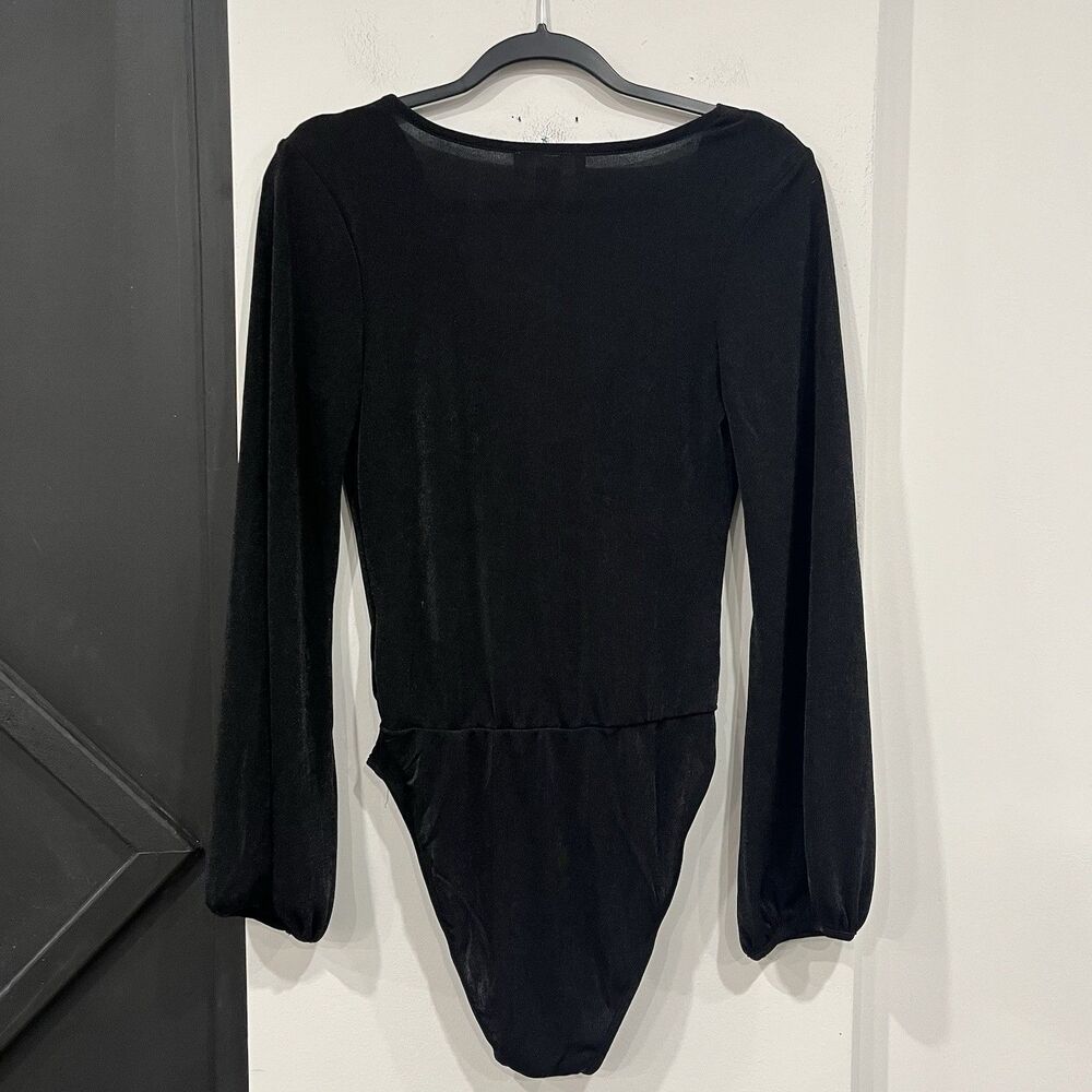 NWT Band Of The Free Black Slinky Cowl Neck Bodysuit Size Medium - Picture 5 of 6